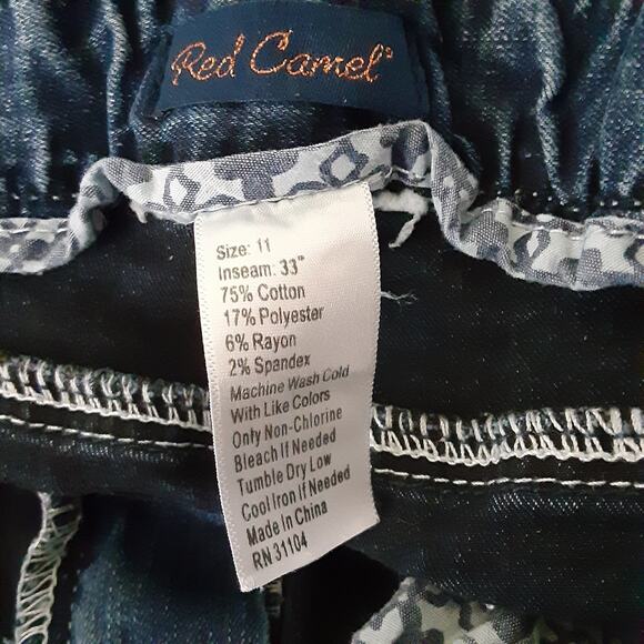 Red Camel Jeans Women's Size 11 Blue Denim Bootcut Jeans Embroidered - Picture 3 of 9